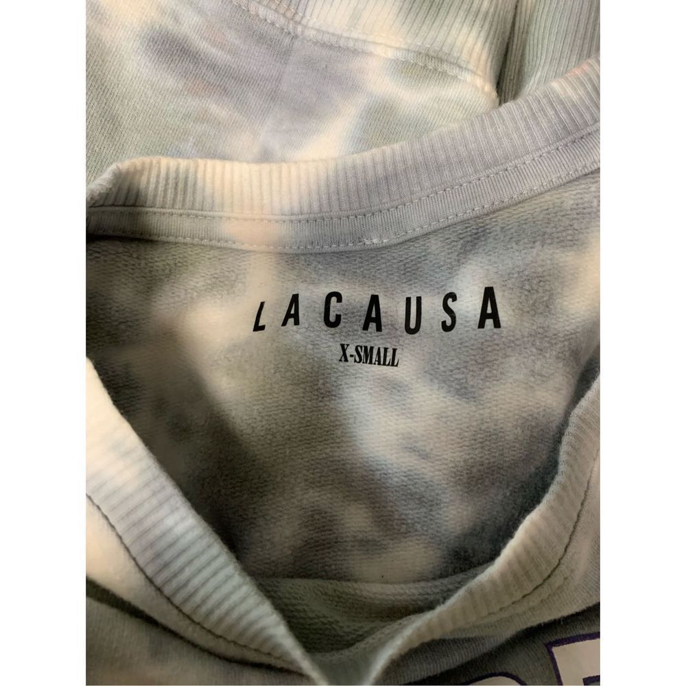 LACAUSA Anthropology, Women’s Blue Gray Green Tie Dye Pullover Sweater, XS, Used - Picture 4 of 5